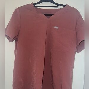 Limited edition Mauve figs scrub top